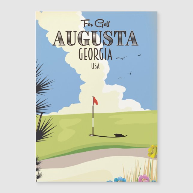 Póster de golf de Augusta Georgia (Anverso)