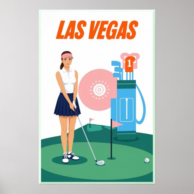 Póster de golf de Las Vegas (Frente)
