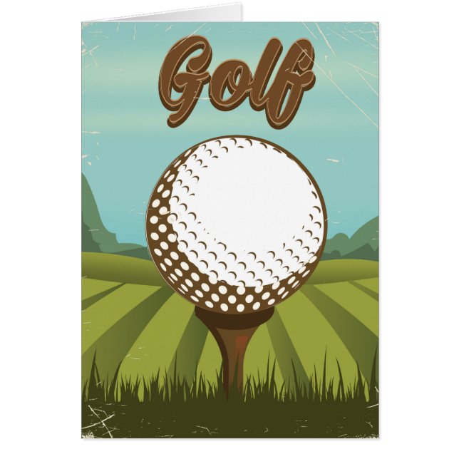 Póster de golf estilo vintage (Frente)