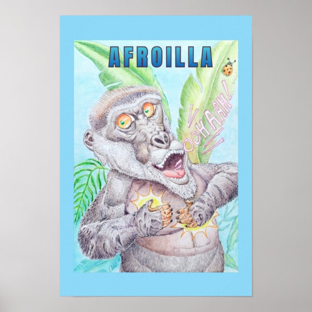 PÓSTER DE GORILA AFRO  (Frente)