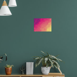Póster de gradiente de acuarela abstracta - Rosa p