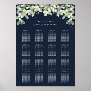 Póster de gráfico de asientos de 20x28" Navy 16 me