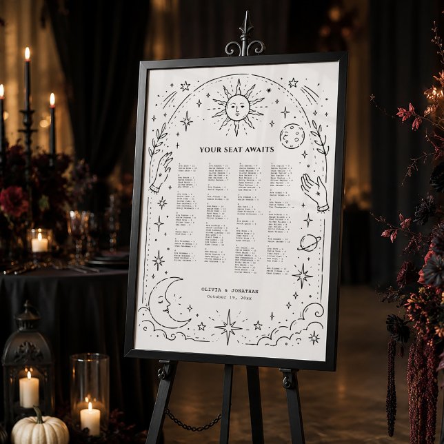 Póster de gráfico de asientos de boda celestial os (Subido por el creador)