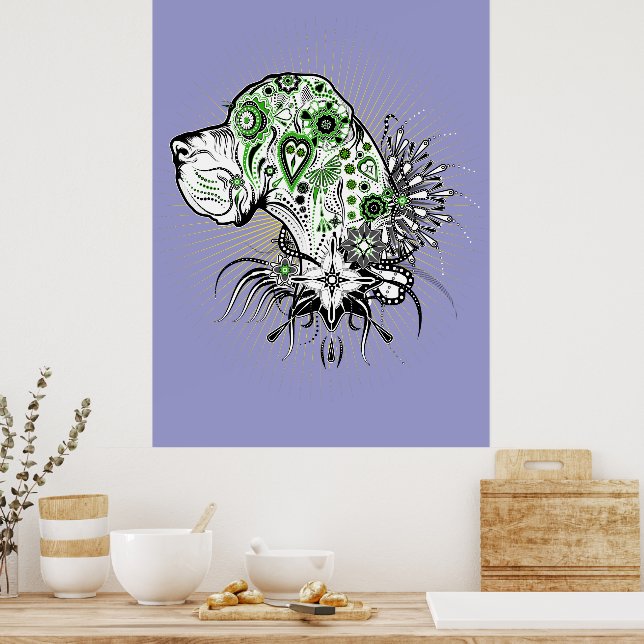 Póster de Gran Danés (Cocina)