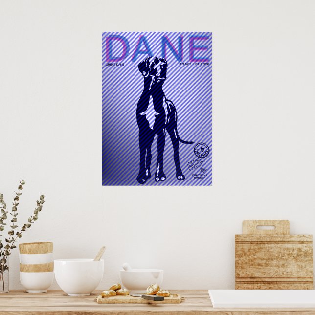 Póster de Gran Danés (Cocina)