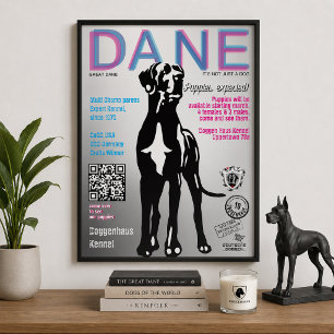 Póster de Gran Danés para Vendedor de Cachorros