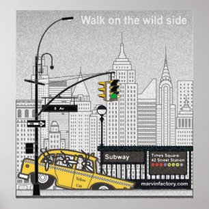 Póster de gran formato de Marvin en Nueva York.