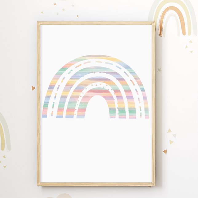 Póster de guardería arcoíris pastel para habitació (Subido por el creador)