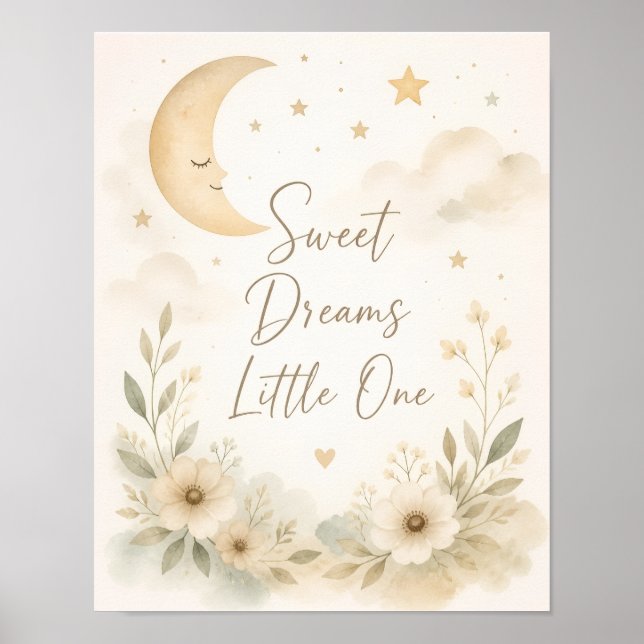 Póster de guardería Dulces Sueños Pequeño (Frente)