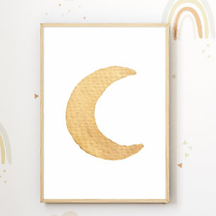 Póster de guardería lunar decoración boho para cua