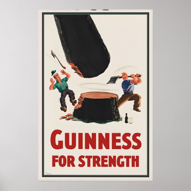 Póster de Guinness para impresión de fuerza Vintag (Frente)