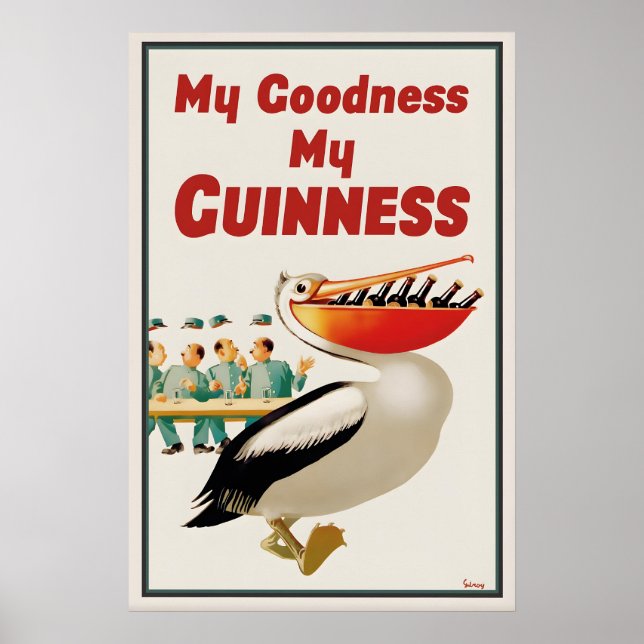 Póster de Guinness Pelican Impresión John Gilroy V (Frente)