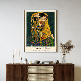Póster de Gustav Klimt El Beso Art Nouveau