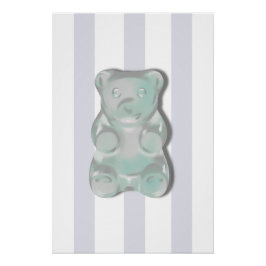 Póster de habitación de niños de oso de gominola g