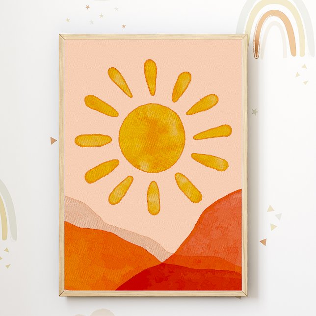 Póster de habitación para niños Boho Sun Impresión (Subido por el creador)