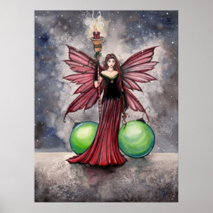 Póster de Hada de Navidad Yule por Molly Harrison