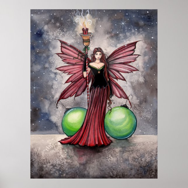 Póster de Hada de Navidad Yule por Molly Harrison (Frente)