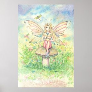 Póster de Hada Dulce con Capricho en Rosa