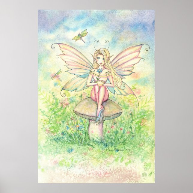 Póster de Hada Dulce con Capricho en Rosa (Frente)