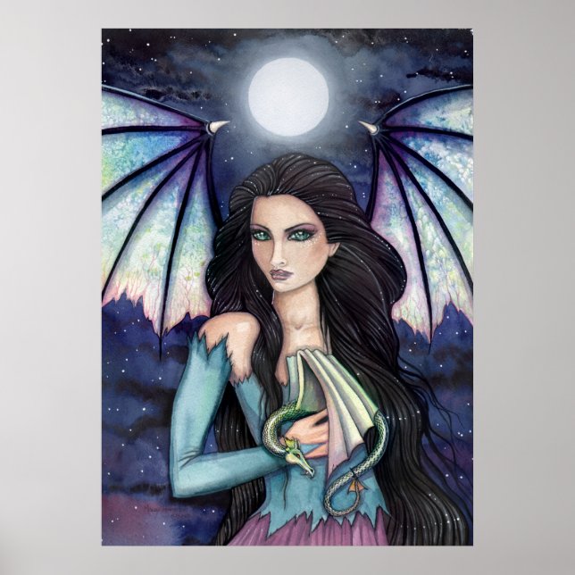 Póster de Hada Gótica y Dragón Molly Harrison (Frente)