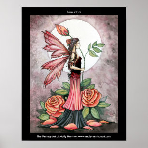 Póster de Hada Rosa de Fuego por Molly Harrison