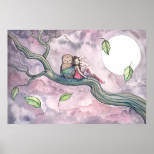 Póster de Hada y Búho de Nana en el Viento
