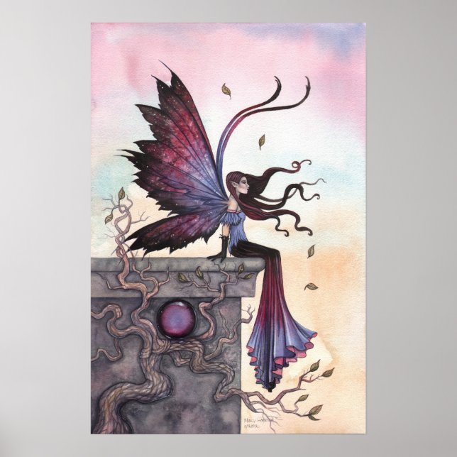 Póster de hadas de fantasía gótica Amethyst Dream (Frente)