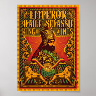 Póster de Haile Selassie I Jah Rastafari Póster Ra