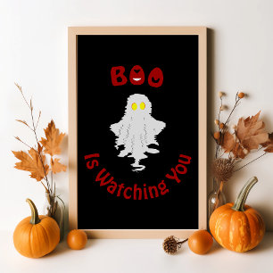 Póster de Halloween Boo te está vigilando