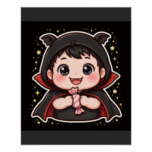 Póster de Halloween de Caramelo de Vampiro Bebé Li