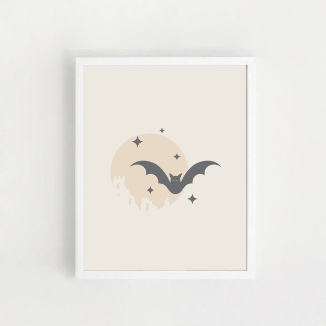 Póster de Halloween de Luna, Murciélago y Ruinas d (Subido por el creador)