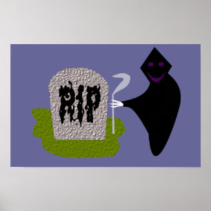 Póster de Halloween de Muerte en el Cementerio