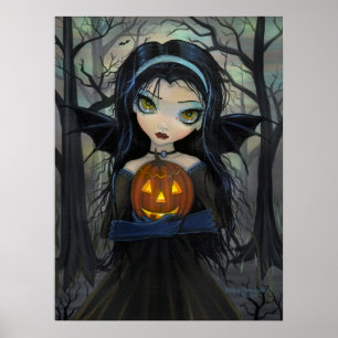 Póster de Halloween de Vampiro Gótico de Bosques d