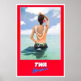 Póster de Hawái Arte de Viaje de TWA Impresión de