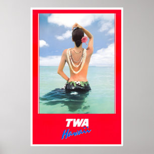 Póster de Hawái Arte de Viaje de TWA Impresión de