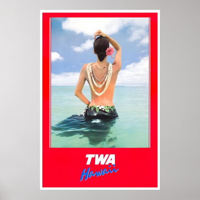 Póster de Hawái Arte de Viaje de TWA Impresión de  (Frente)