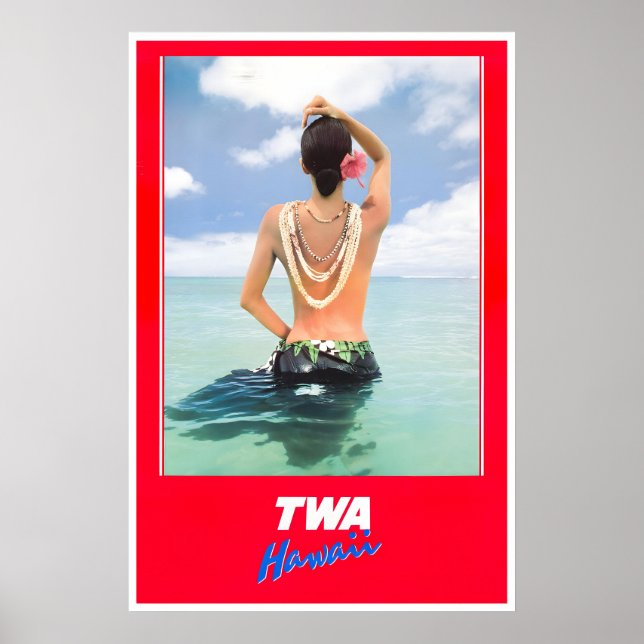 Póster de Hawái TWA Arte de viaje Impresión de chi (Frente)