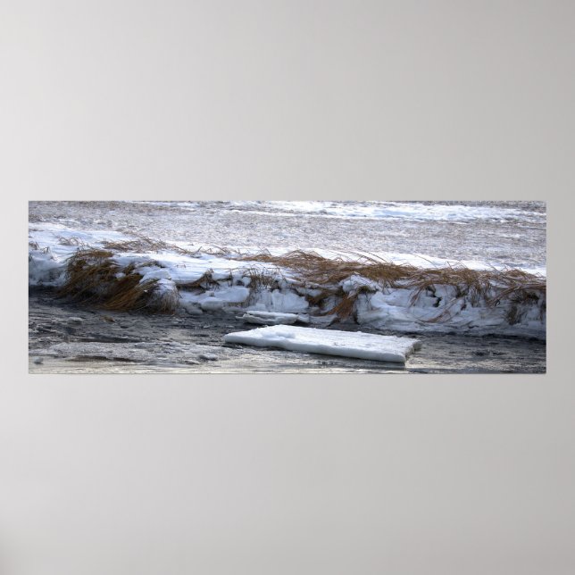Póster de hielo flotando en agua (Frente)