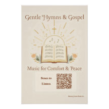 Póster de himnos gospel para cuidado de memoria De