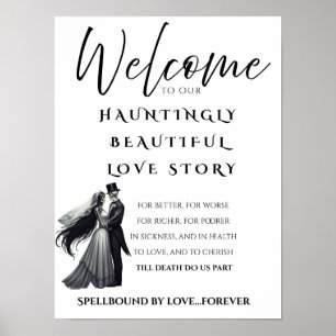 Póster de historia de amor de Halloween
