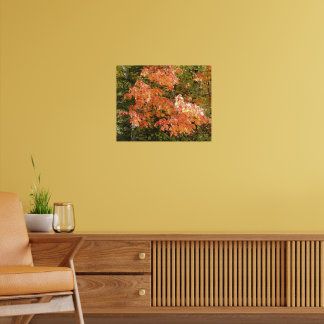 Póster de hojas naranjas y doradas de otoño en MN