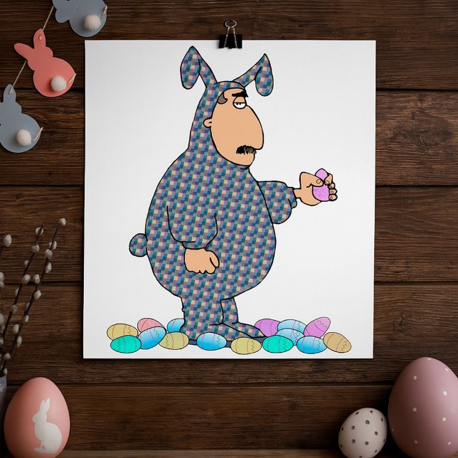 Póster de hombre como conejo de Pascua (Subido por el creador)