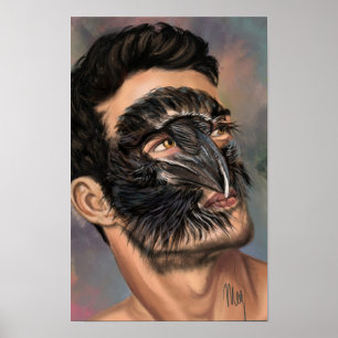 Póster de hombre cuervo