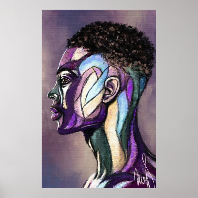 Póster de hombre de arte pintado (Frente)