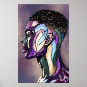 Póster de hombre de arte pintado