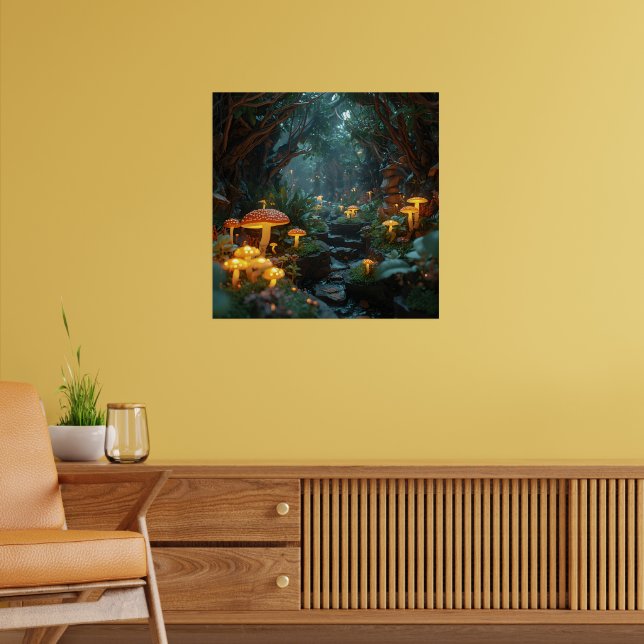 Poster de hongos místicos - Decoración del bosque  (Salón 2)