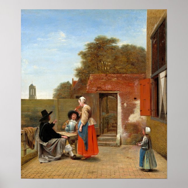 Póster De Hooch - A Dutch Courtyard (Frente)