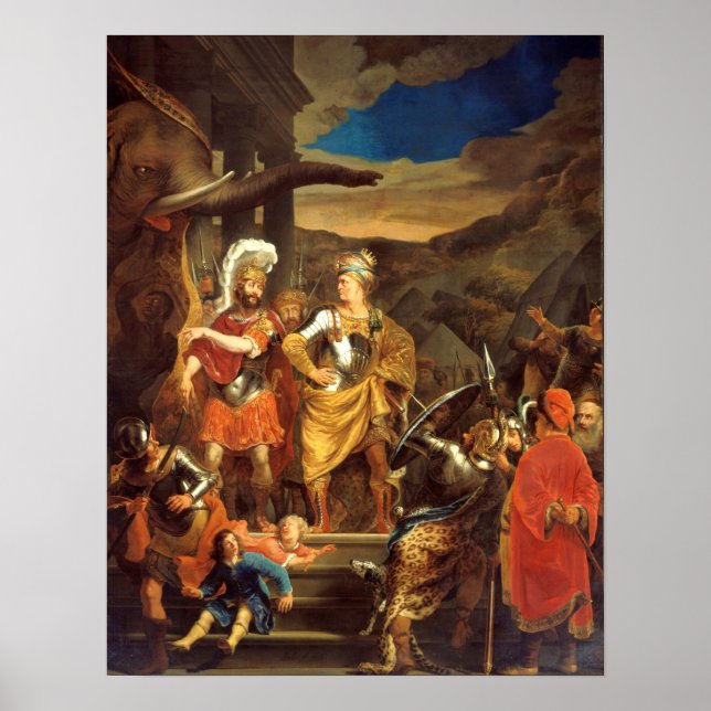 Póster De Hooch - Ferdinand Bol Fabritius Y Pyrhus (Frente)