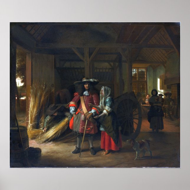 Póster De Hooch - Pagando La Hostería (Frente)