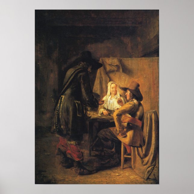 Póster De Hooch - Tric Trac Player (Frente)